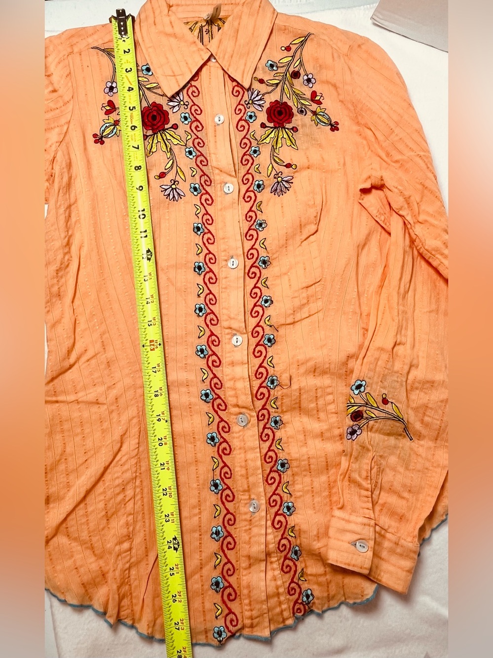 Vintage Roper Embroidered Western Shirt 100% Cotton Boho Medium - Picture 11 of 14